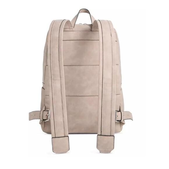 Alfani Men's Medium Backpack Adjustable Backstrap, Zip Closure Beige NEW - Picture 3 of 9